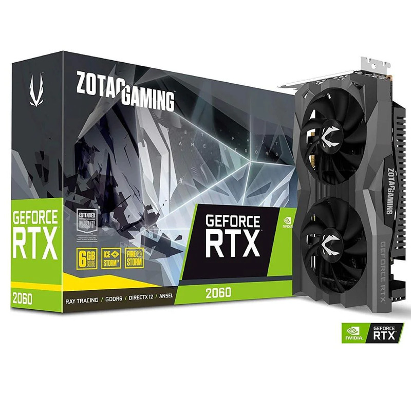 Zotac Gaming GeForce RTX 2060 6GB GDDR6 PCI-E Gen 4x4 - Graphics Card - كرت الشاشة
